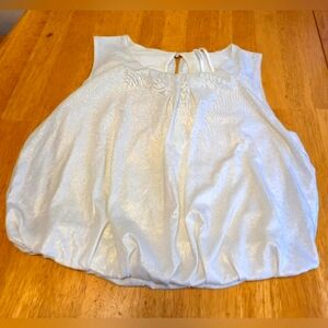 Anthropologie Cream Boxy Sleeveless Tank Top